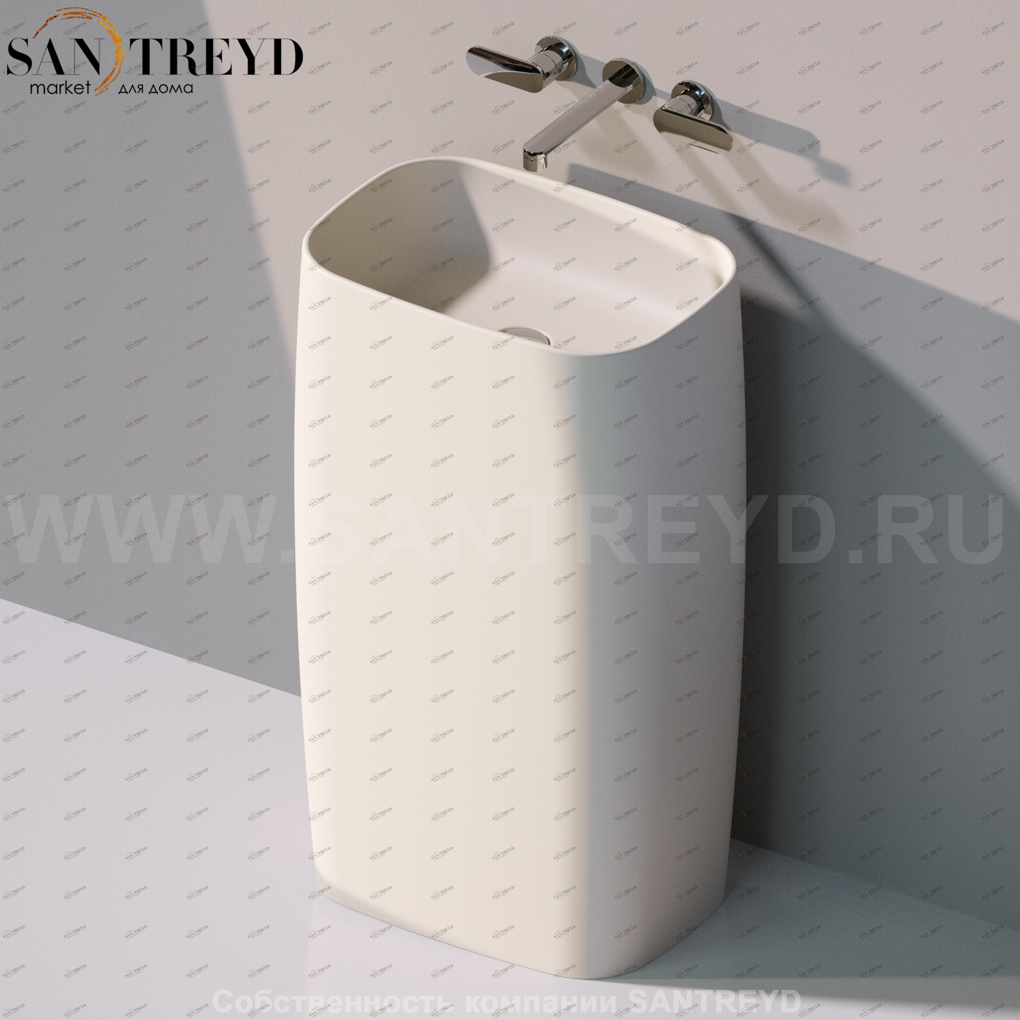 FG52P9003 Напольная раковина стоящая прямоугольная Ceramica Flaminia Flag