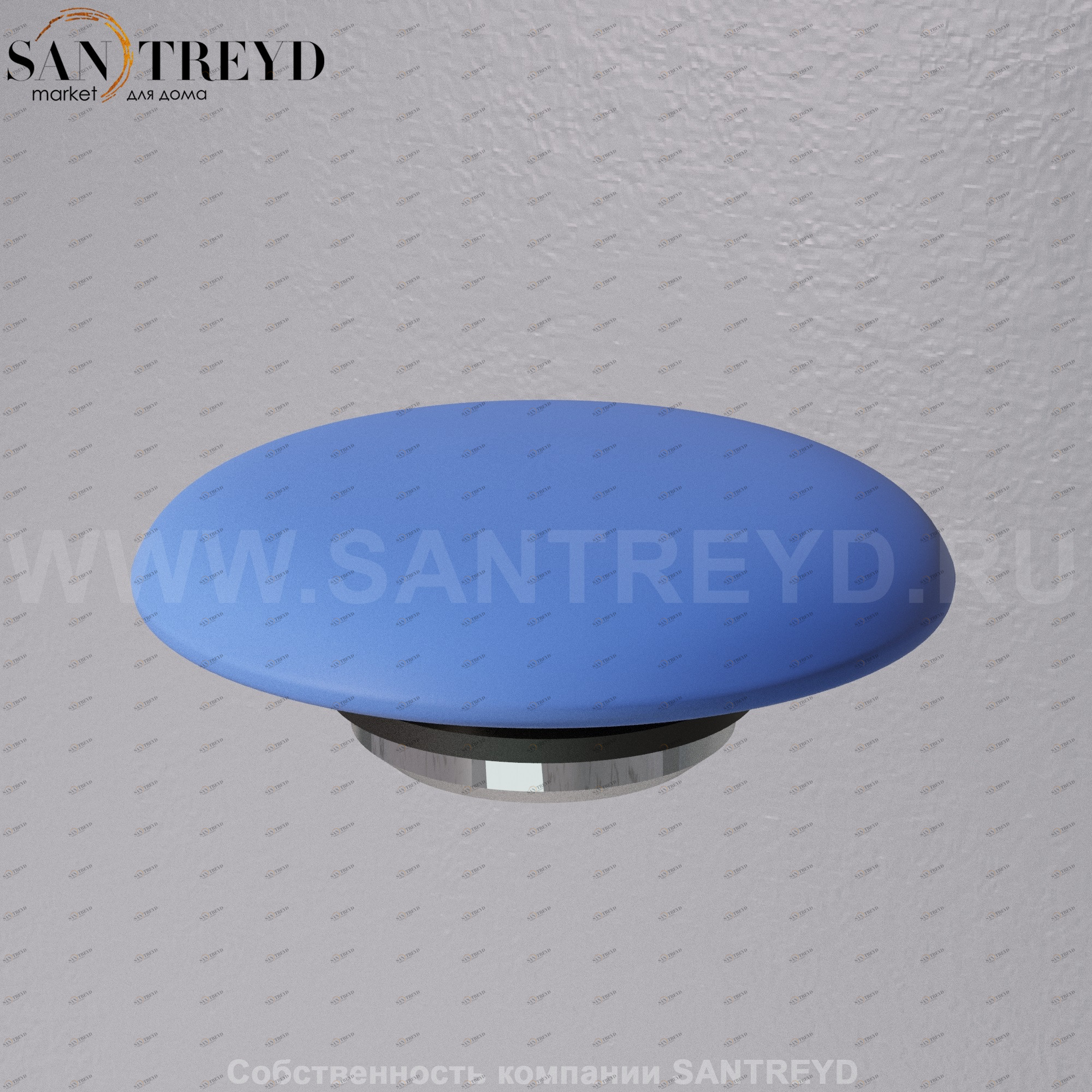 A038VX.140 Донный клапан с керамической накладкой с функцией Click-clack A. e. T. Italia RICAMBI Голубой матовый AeT ITALIA