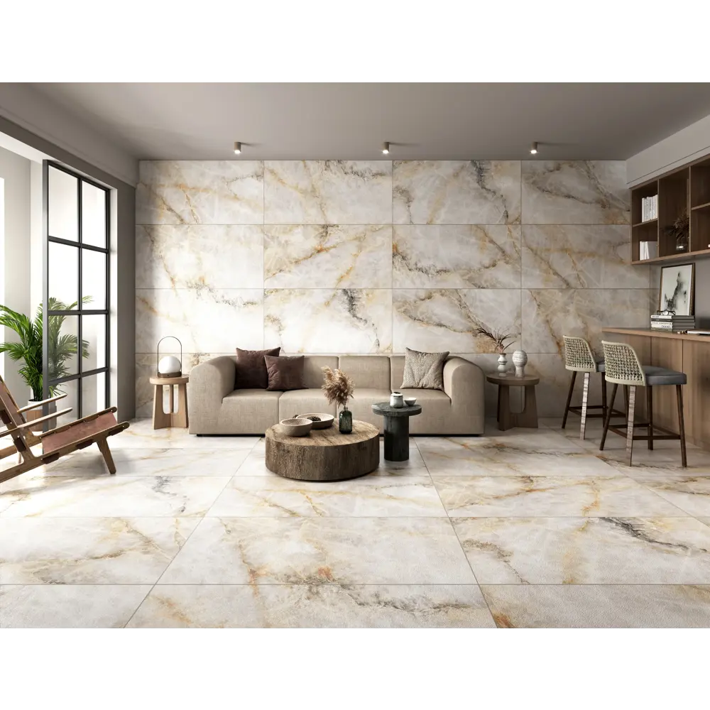 Глазурованный керамогранит Onice Victoria Lapp 60x120 см 1.44 м² лаппатированный цвет бежевый Santreyd STLM-2138299 - Вид №3