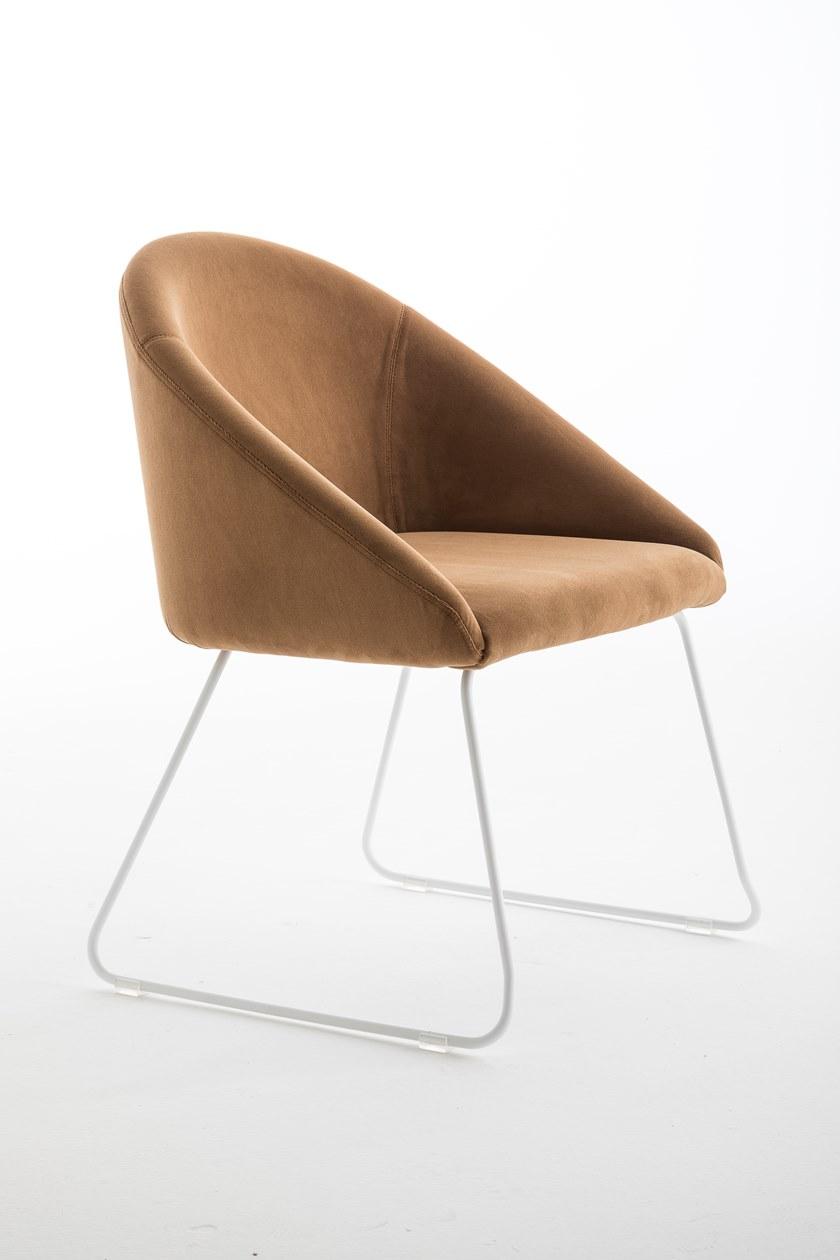 Luxy Тканевый стул на санках с подлокотниками Bloom 4blfn46, 4blfb48, 4blfc50 - Вид №2