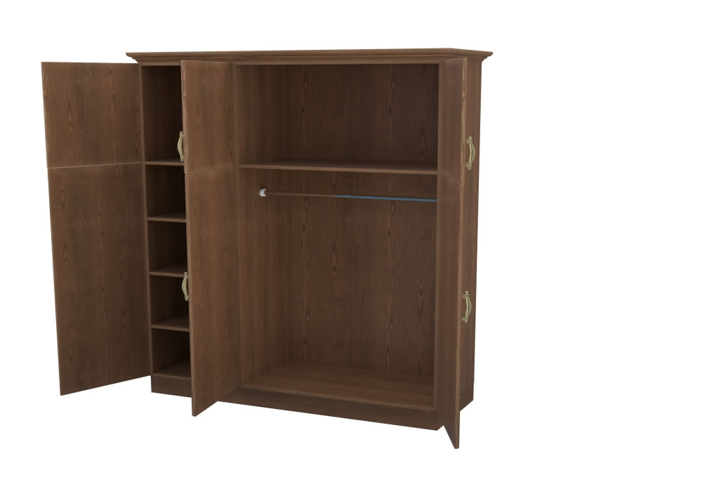 Шкаф трехстворчатый белый с ящиками "Эдем" DREAMLINE ЭДЕМ 173746 Белый  - Вид №2