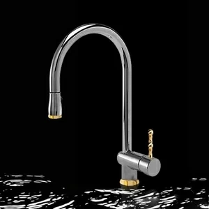 Смеситель однорычажный 7CLADE14 Geda Nextage Classic с поворотным изливом и душем