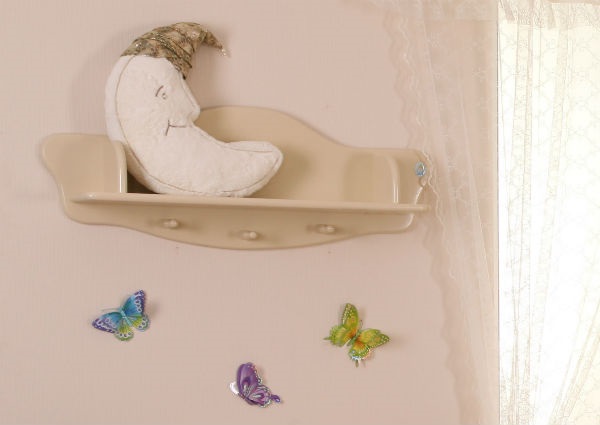 Полка-вешалка АБ55 слоновая кость ФАБРИКА ЛЕЛЬ  338516 Молочный Santreyd  - Вид №1