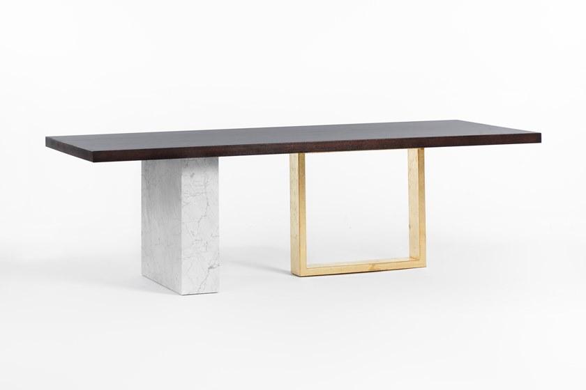 Milla & Milli Стол из массива дерева, мрамора и сусального золота Supreme sun-id-1458019 - Вид №3