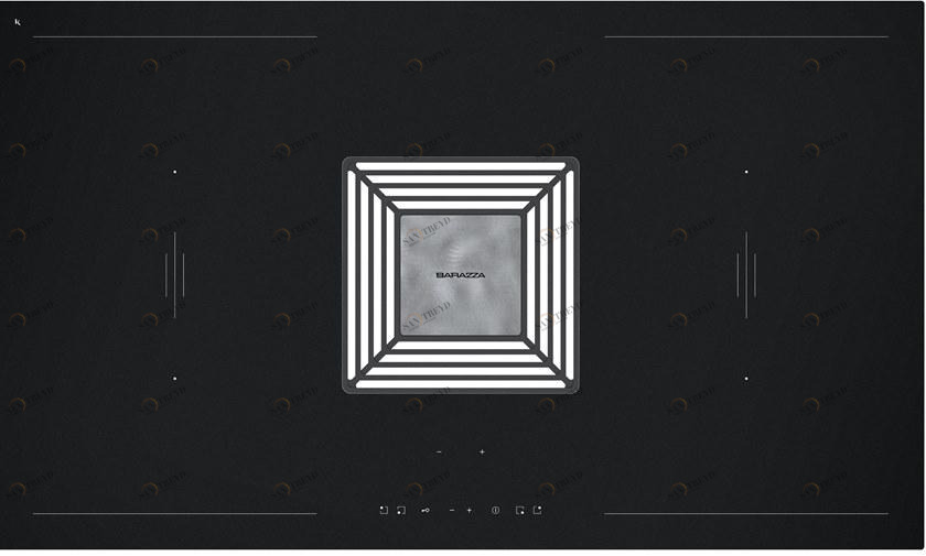 Barazza Индукционная стеклокерамическая плита со встроенной вытяжкой Zero 1pidz90v