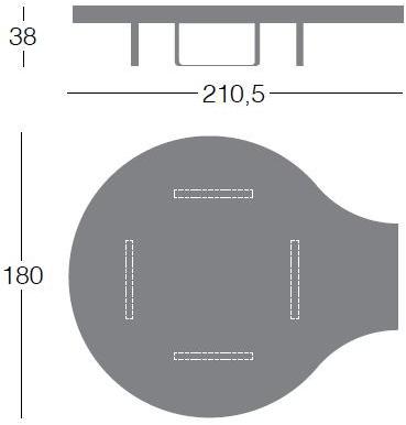 Segis Мягкая круглая скамья Longway Ih10  - Вид №2
