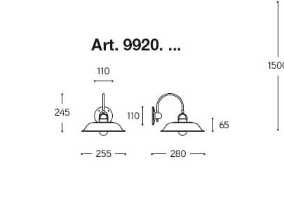 Керамический настенный светильник с фиксированной рукояткой Aldo Bernardi Прованс ARCH-00122981 - Вид №1