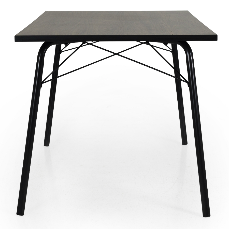 Стол обеденный Tenzo Daxx, 75х140х80 см, меламин/металл, коричнево-черный 7182052 - Вид №4