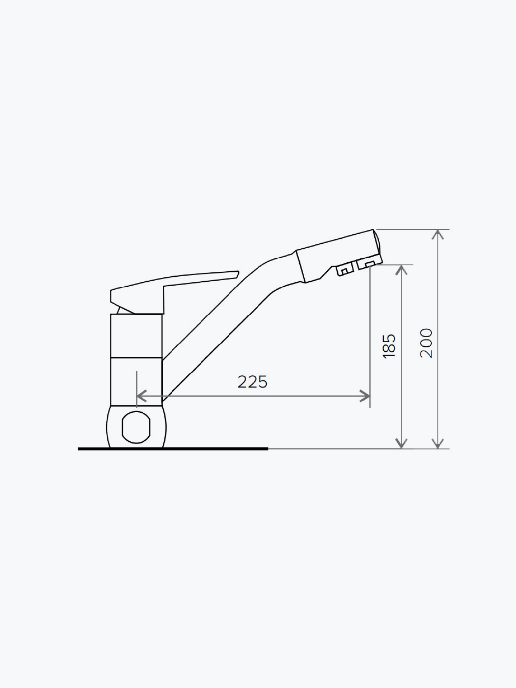 824975 Смеситель кухонный "Дуо" в тон мойки Polygran  - Вид №1