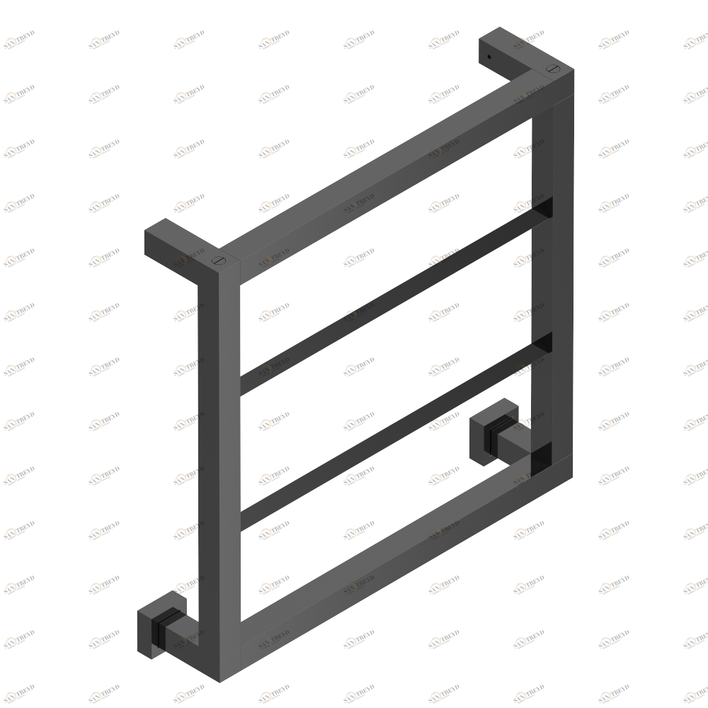 B6B-TWS4E Полотенцесушитель Современный квадратный, 4 перекладины, 520 мм x 510 мм, электрический Thg-paris Sèche-serviettes Contemporain Покрытие PVD бронза B6B-TWS4E CAT.F
