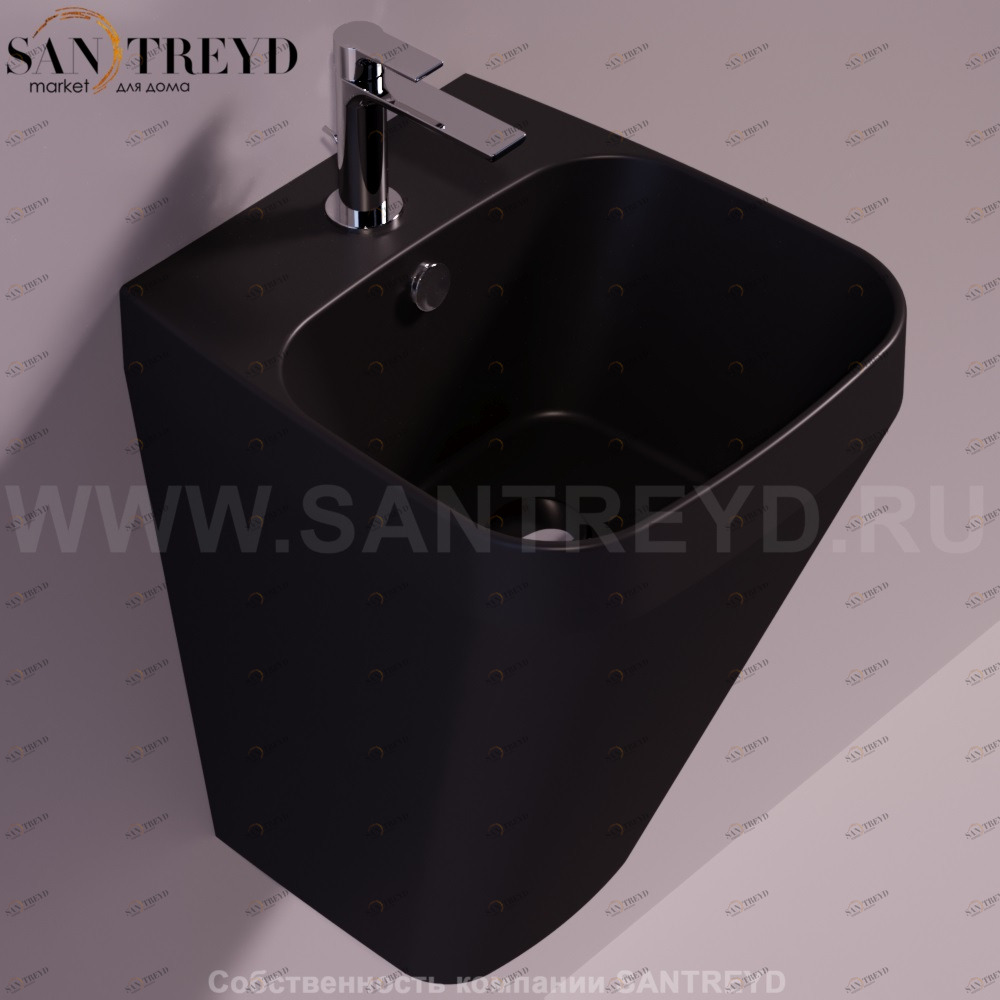 BB13NEROMATT Подвесная раковина настенная прямоугольная Simas Baden Baden черная