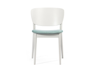 Деревянный штабелируемый стул с мягким сиденьем