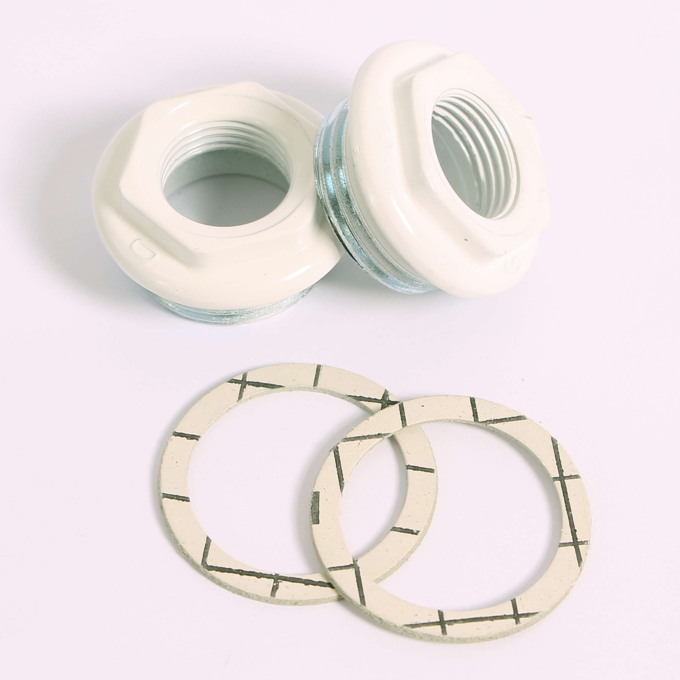 Комплект для подключения радиатора с плоской прокладкой TORIDO 1"х1/2" RAL9010 TK12P1 - Вид №4