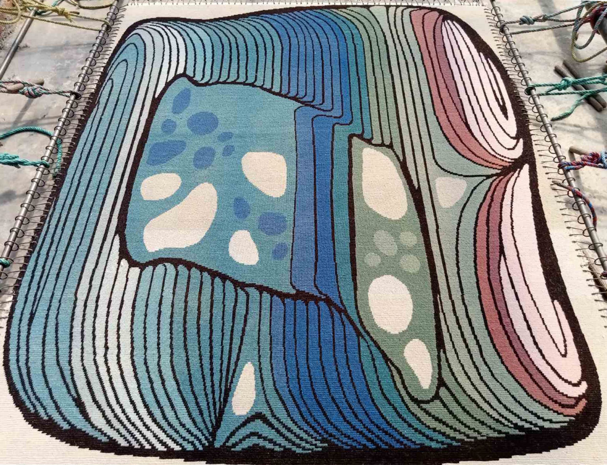 Изогнутый ковер ручной работы Tapis Rouge электрический ARCH-00116026 - Вид №4