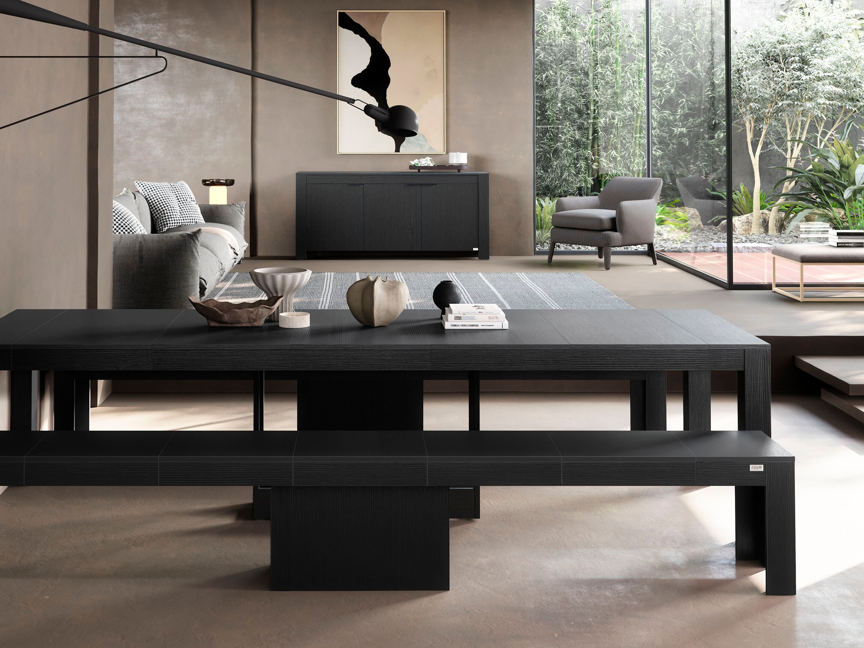 Выдвижная скамья из черного ясеня Mobili Fiver Rachele ARCH-00104241 - Вид №4