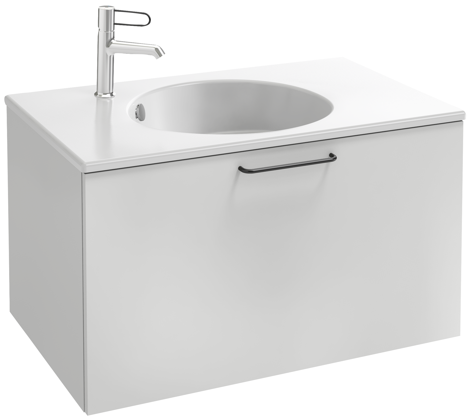 EB2512-R9-N14 Тумба под столешницу 80 см, 1 верхний ящик, черная ручка JACOB DELAFON ODÉON RIVE GAUCHE ODEON RIVE GAUCHE