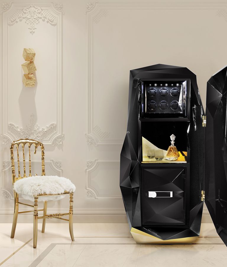 0-254 Алмазный черный роскошный сейф Boca Do Lobo  - Вид №12