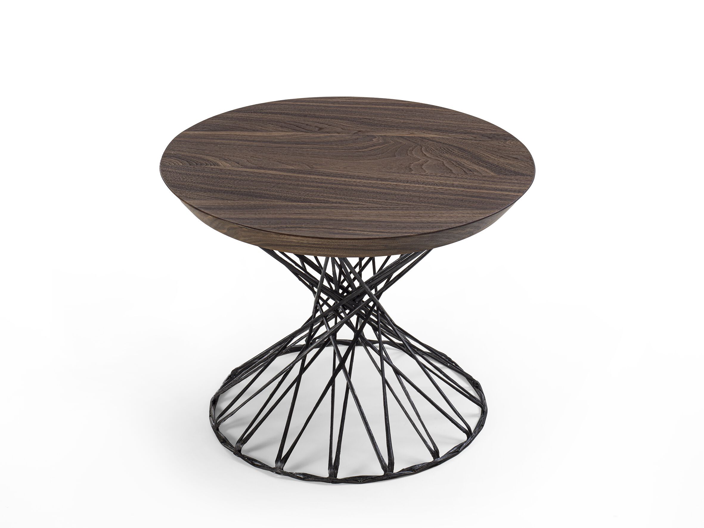Круглый журнальный столик из массива дерева и углеродного волокна Riva 1920 WEB ARCH-00073743