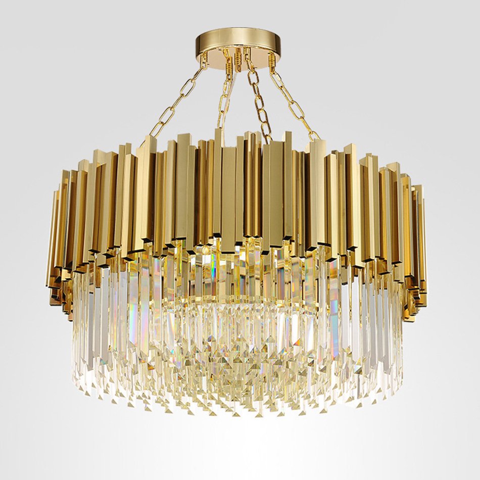 Люстра стеклянная 35х80 см золотая Barclay MD19090002-8A DELIGHT COLLECTION ДИЗАЙНЕРСКИЕ 00-3883112 Золото;прозрачный  - Вид №2