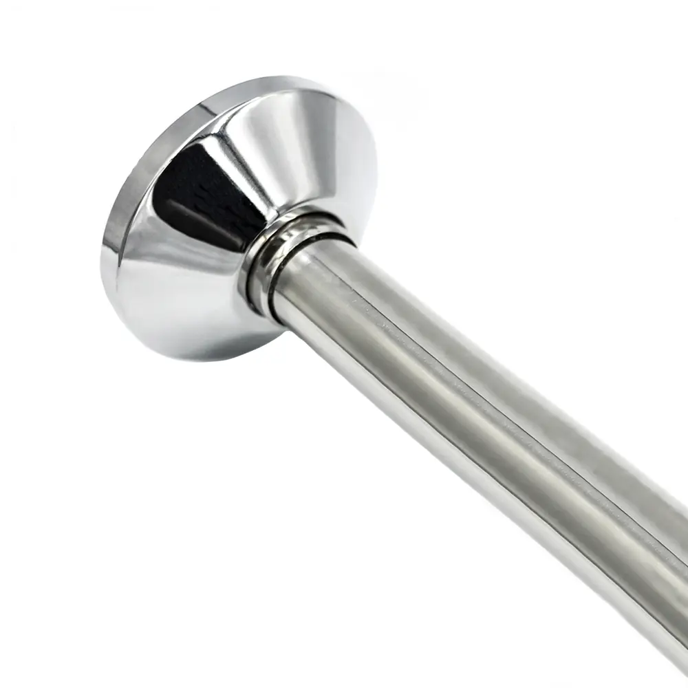 Карниз для ванной Go Go Г-образный 180x80 см нержавеющая сталь цвет хром STLM-2154006 - Вид №1