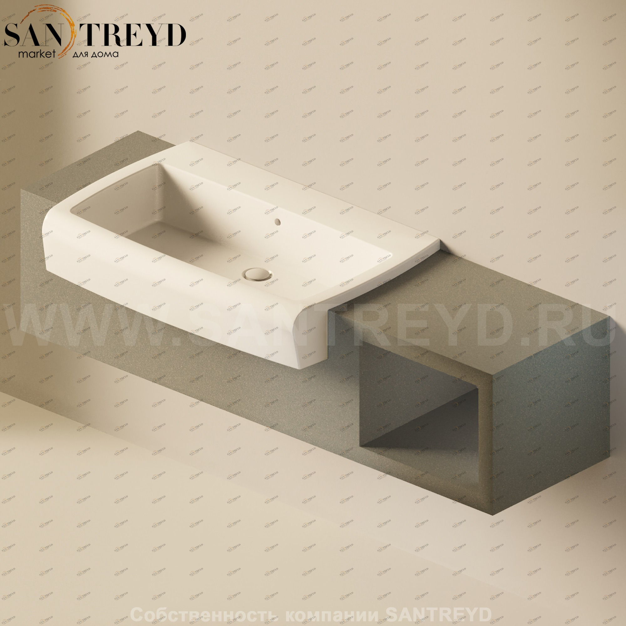 Flaminia UNA Консоль для раковины от 160 до 240 см с местом хранения серая UNA90V1.7037 Ceramica Flaminia UNA90V17037