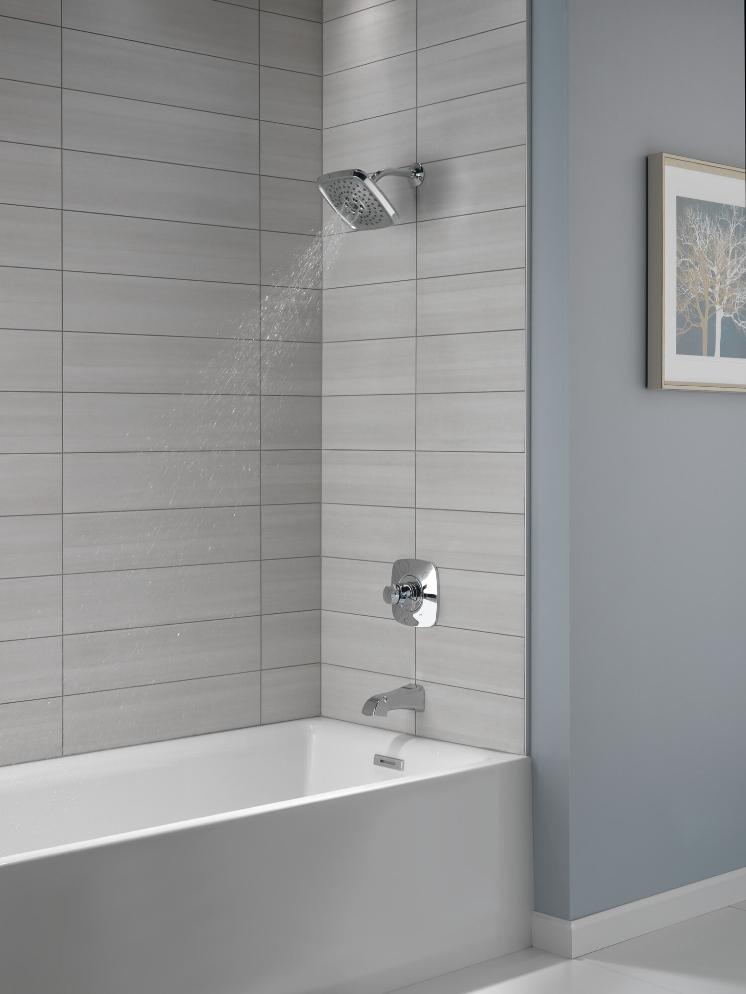 T17452-PN Monitor® 17 Series H2Okinetic® для ванны и душа Delta Faucet Tesla Полированный никель - Вид №4