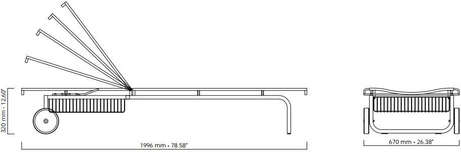 Coro Садовый лежак на колесиках Sg1 sun-id-1470739 - Вид №1