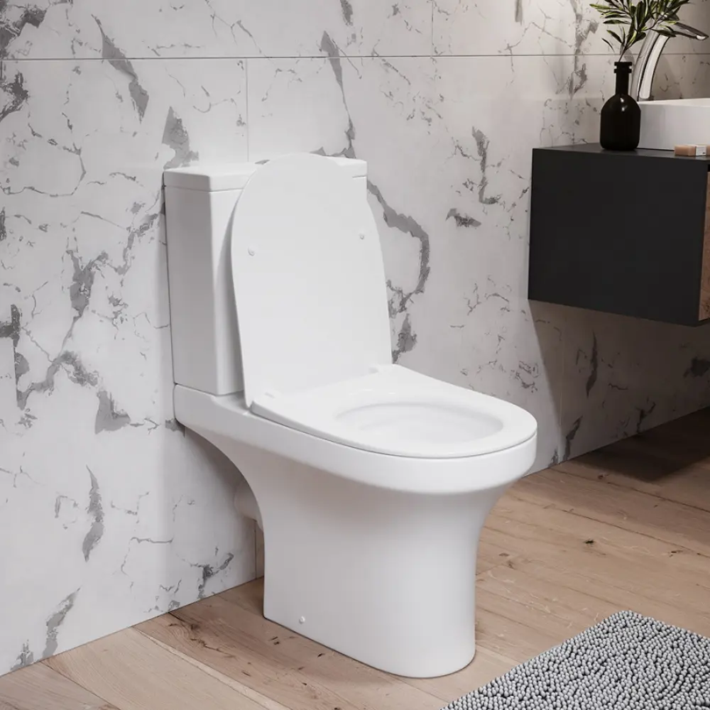 Унитаз-компакт Damixa горизонтальный выпуск с сиденьем микролифт Skyline STLM-2164500 - Вид №3