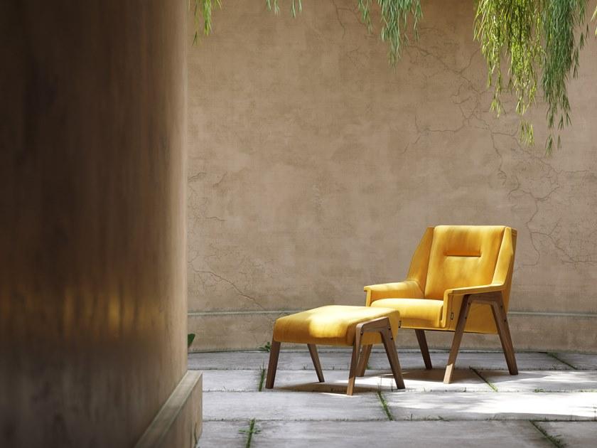 Domkapa Бархатное кресло с подставкой для ног  Dkk33  - Вид №5