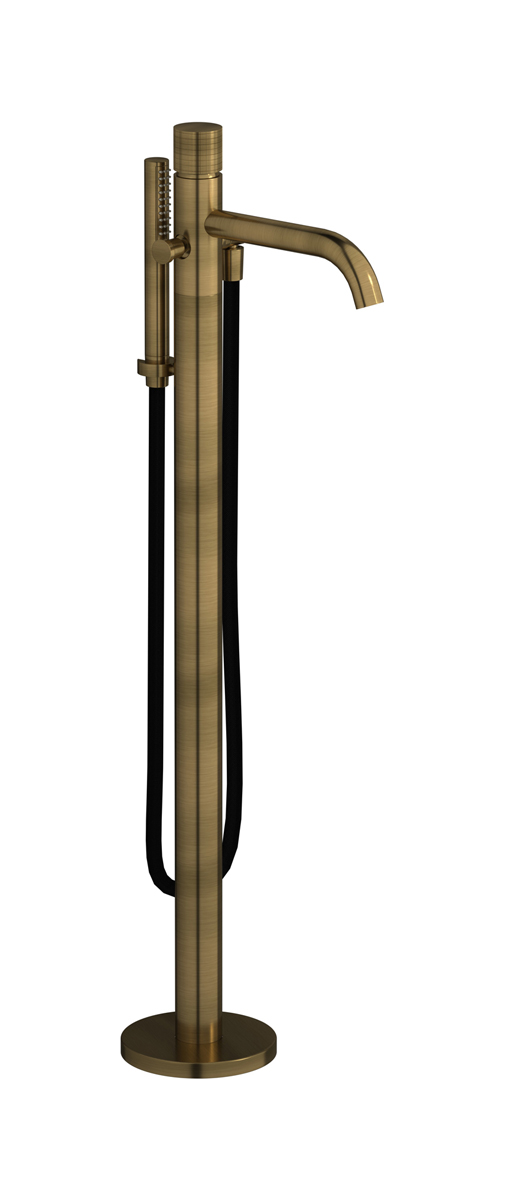 Напольный смесиель для ванны с встроенным душем. WE ARE IB ga399mb Modern Bronze Gatsby