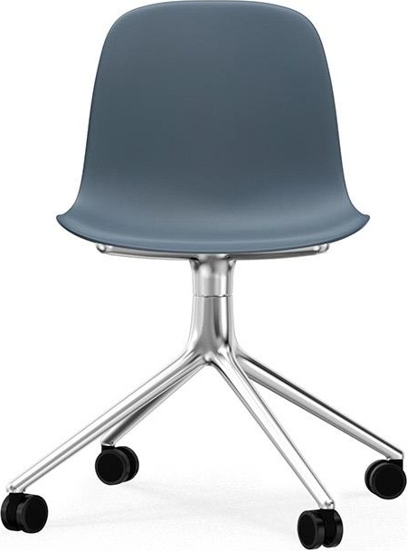 605002 Кресло Swivel 4W Aluminium / Blue Normann Copenhagen Form - Вид №1