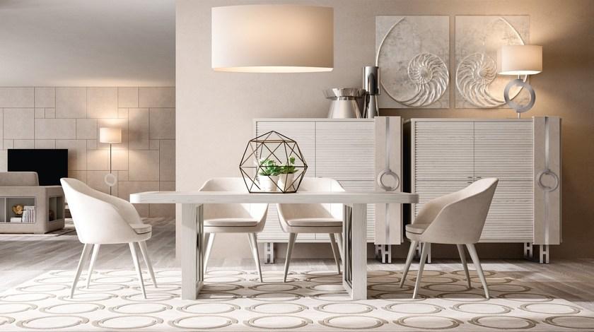 Caroti Прямоугольный обеденный стол из дерева и стекла Concept Art.114 - rhombus - Вид №3