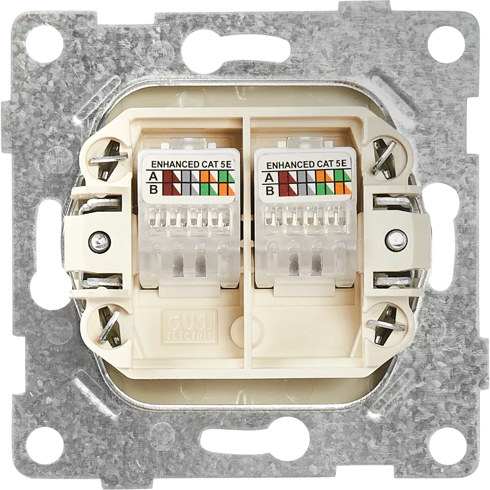 Встраиваемая компьютерная розетка GUSI Electric Ugra RJ45 на 2 порта 83864419 STLM-0045203 - Вид №3