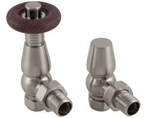 HAN021 Впускной термостатический клапан радиатора Kingsgrove 15 мм (сатинированный никель) Сarronheating