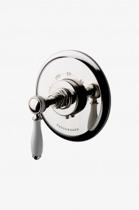 EATH18 Облицовка термостатического регулирующего клапана Easton Vintage с белой фарфоровой ручкой рычага Waterworks