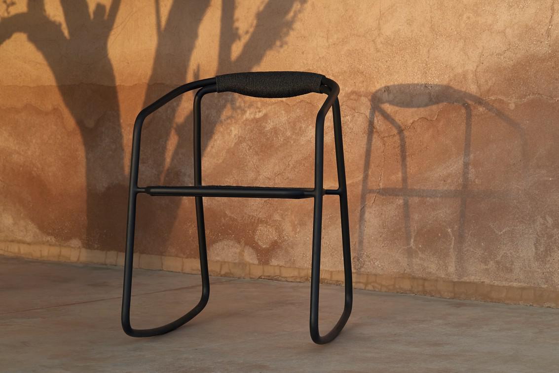 Кресло-качалка лавовая веревка 4,5мм антрацит Manutti Duo MNST40 - Вид №7