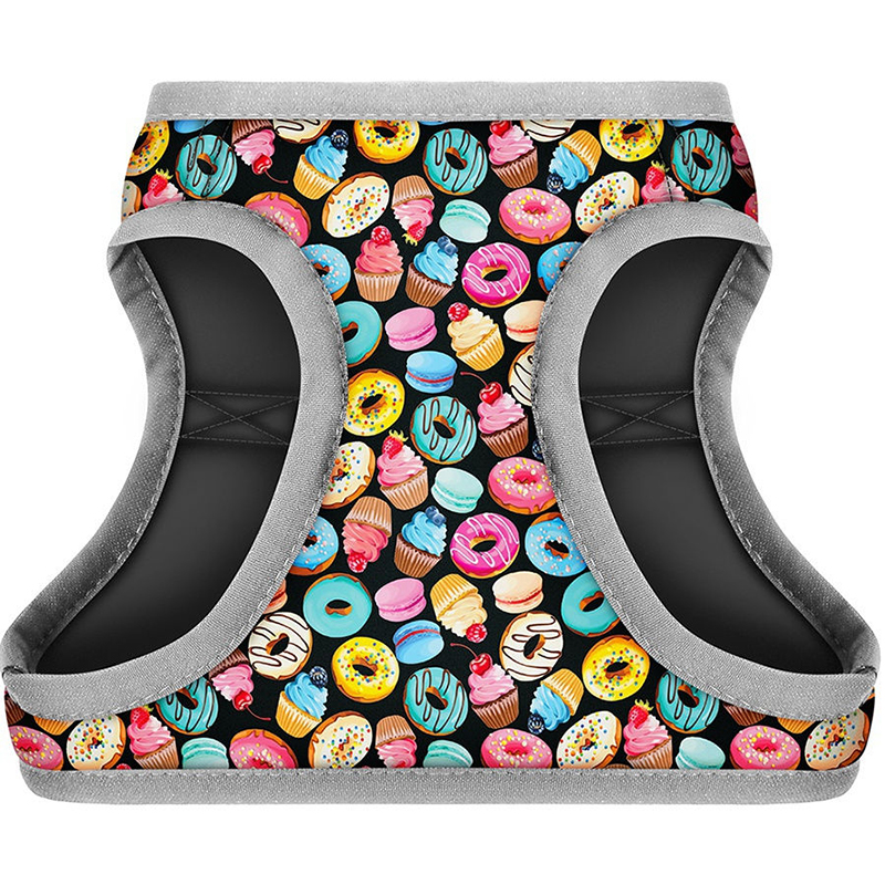 ПР0053674 Шлейка для собак Waudog с рисунком Пончики (S1, обхват груди 40-45см, обхват шеи 29-31см) COLLAR  - Вид №1