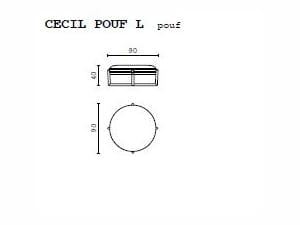 Ткань сад пуфик CPRN HOMOOD Shapes Outdoor ARCH-00018664