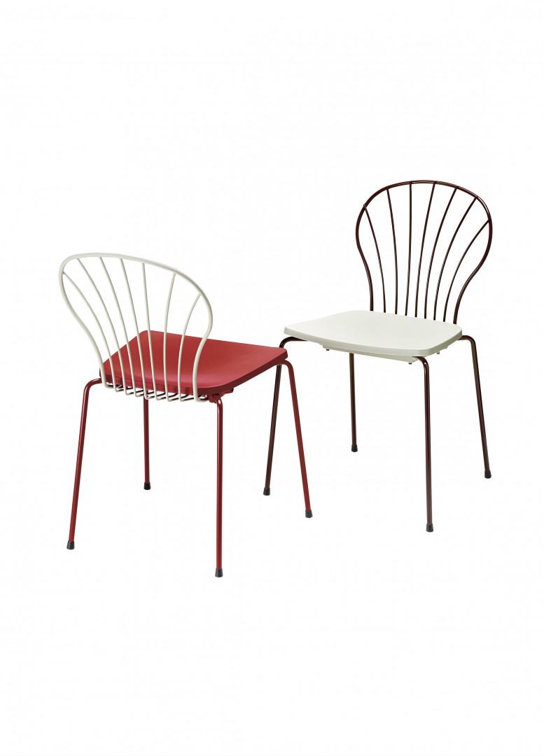 Flint 535-B Стул со стальным каркасом на 4 ножках и спинкой, сиденьем из полиамида или дерева ироко. Et al. Flint - Вид №4