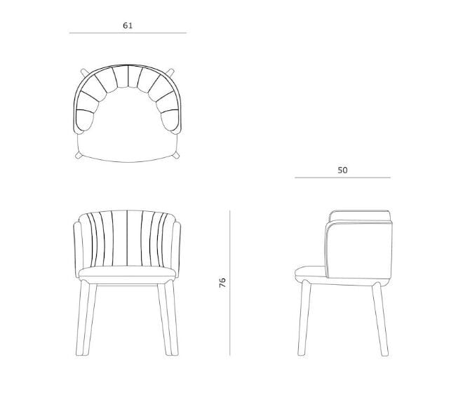Мягкий стул с подлокотниками Carpanese Home Identity ARCH-00089867 - Вид №2