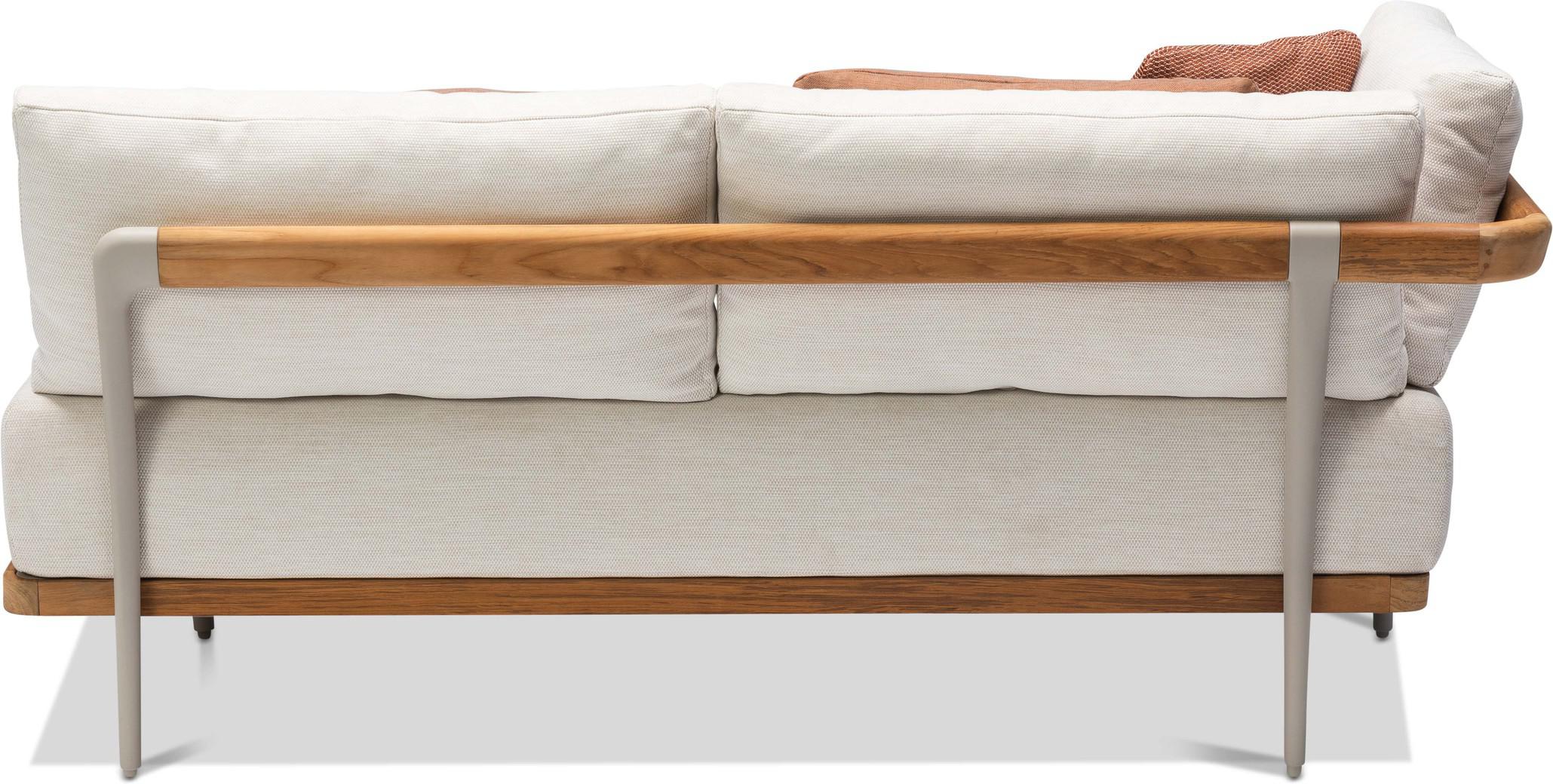 MNST266 Правое угловое двойное сиденье кремень teak Manutti Flex - Вид №3