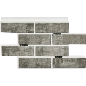 Термопанель добор Мосстрой-31 Brick Wall серый 65.6x41x5 см