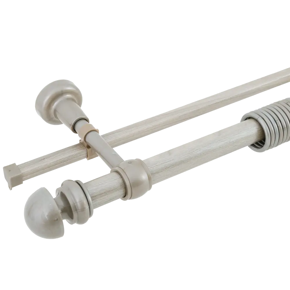 Карниз двухрядный «Морена» 240 см металл/пластик РУССКИЕ КАРНИЗЫ STLM-2034121