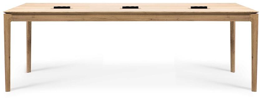 Ethnicraft Стол для совещаний из дуба прямоугольной формы с розеткой Oak bok 51513/51514 - Вид №1