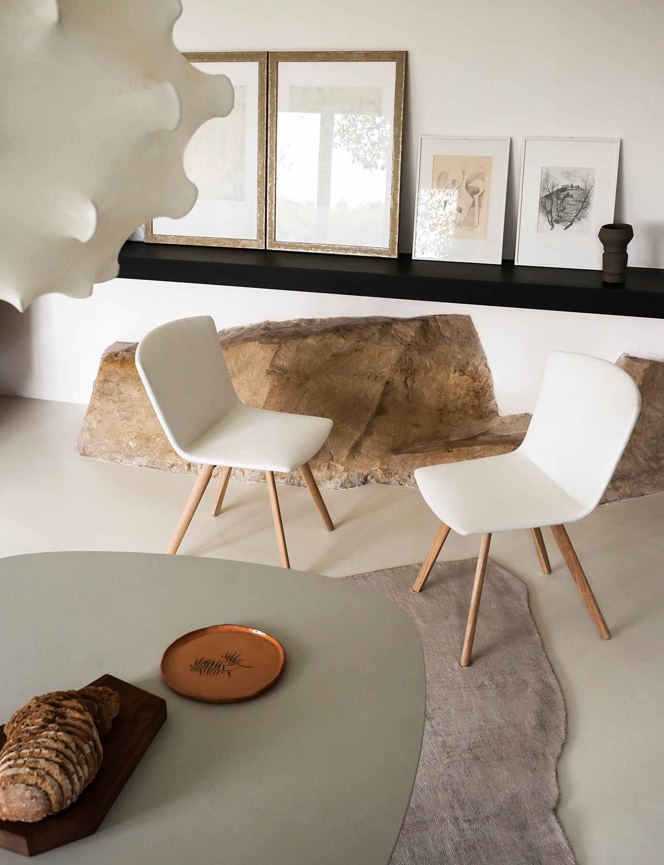 Тканевый мягкий стул с деревянными ножками Desalto Calum ARCH-00019973 - Вид №3