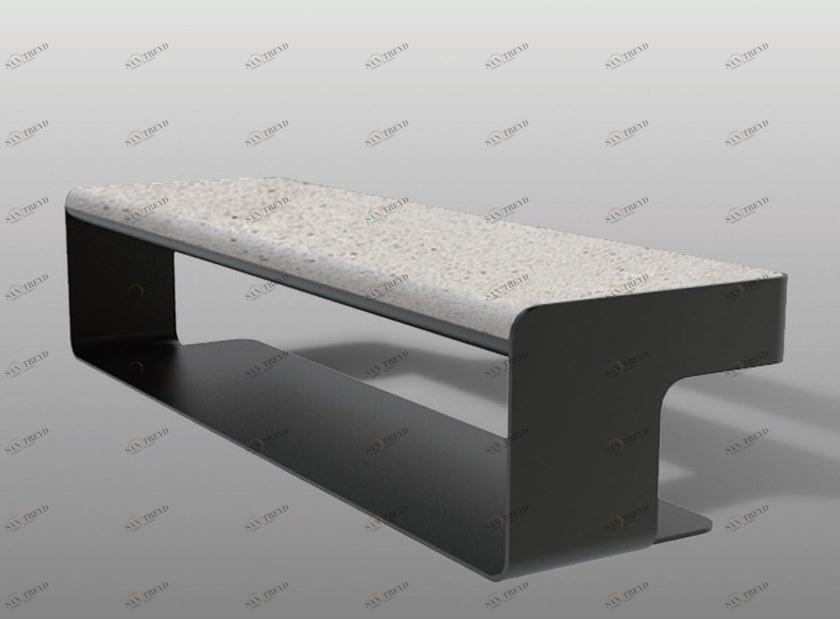 Manufatti Viscio Металлическая скамейка в современном стиле без спинки sun-id-1460519