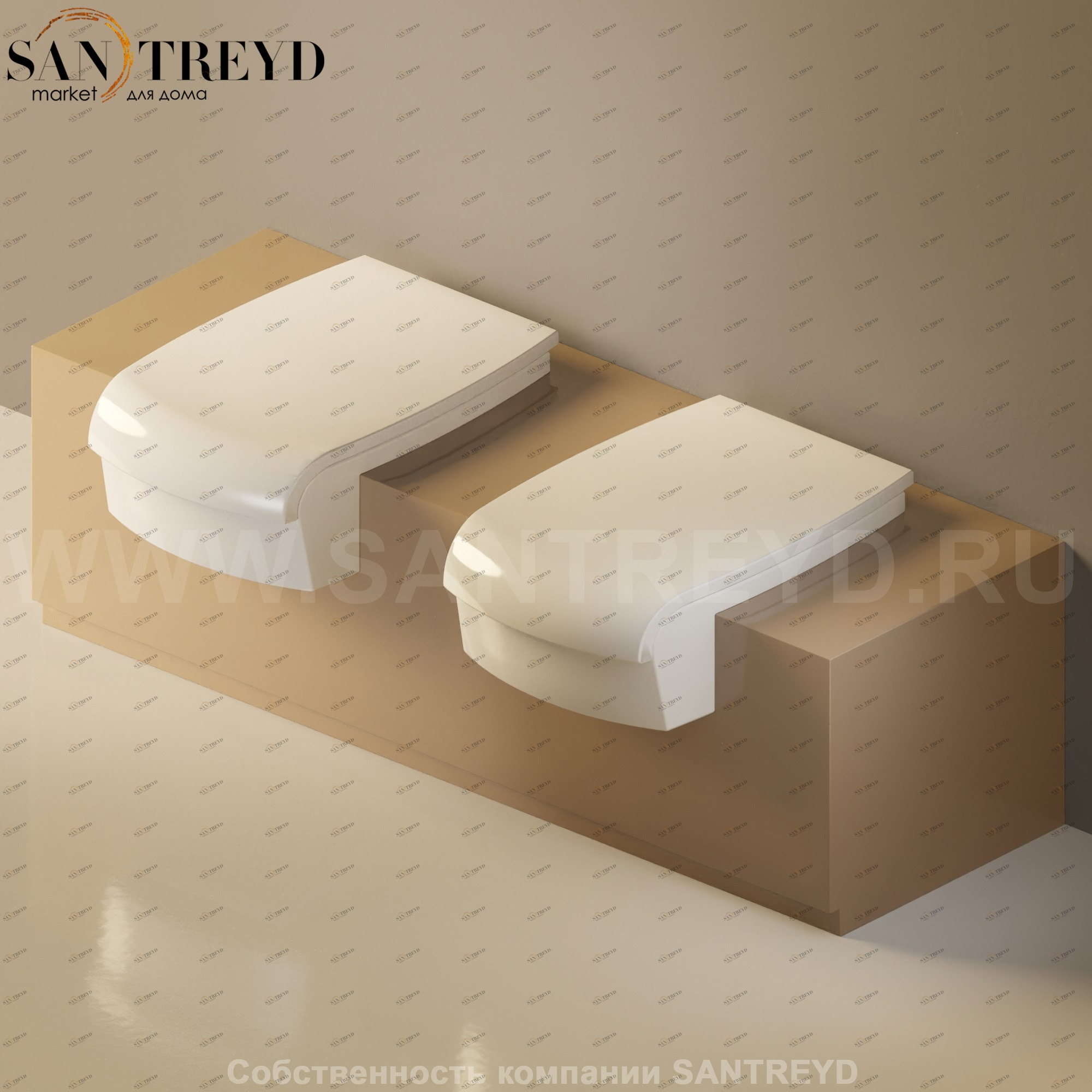 Flaminia UNA Консоль для унитаза и биде от 135 до 200 см коричневая UNA200WB.7503 Ceramica Flaminia UNA200WB7503