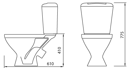 1015343 Компакт унитаз с бачком Белый Лобненский Стройфарфор  Россия  - Вид №1
