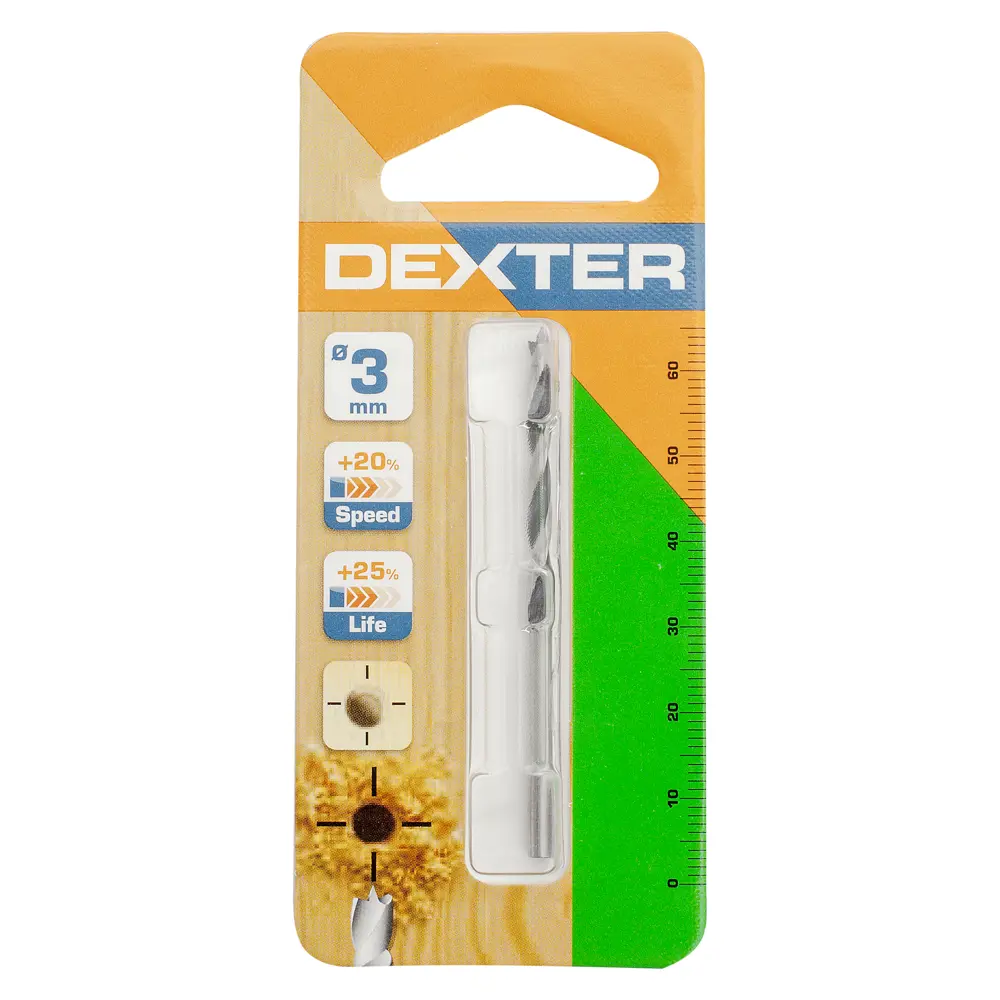 Сверло по дереву спиральное 3x60 мм Dexter SM321 16660687 STLM-2178348  - Вид №3