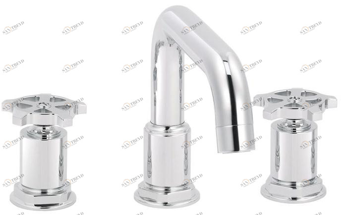 rvb Смеситель для умывальника, металлический, на 3 отверстия Flamant factory 1960.--.45